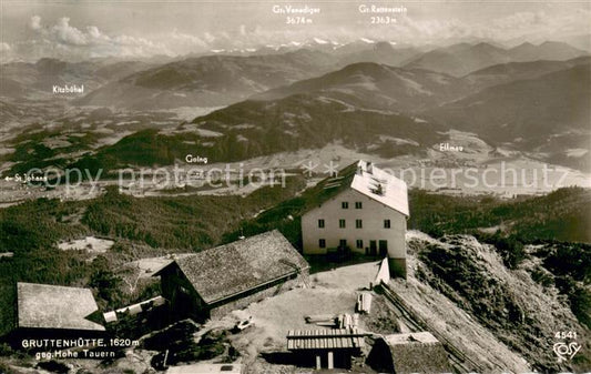 73764128 Gruttenhuette 1593m Tirol AT Fliegeraufnahme mit Hohe Tauern