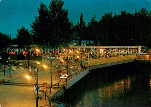 73766871 Porec Croatia Terrasse Plava laguna bei Nacht