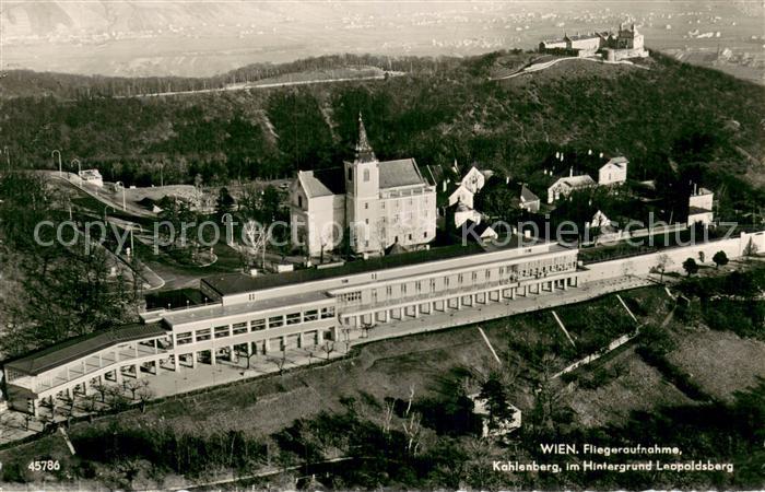 73766156 Wien Fliegeraufnahme mit Kahlenberg und Leopoldsberg