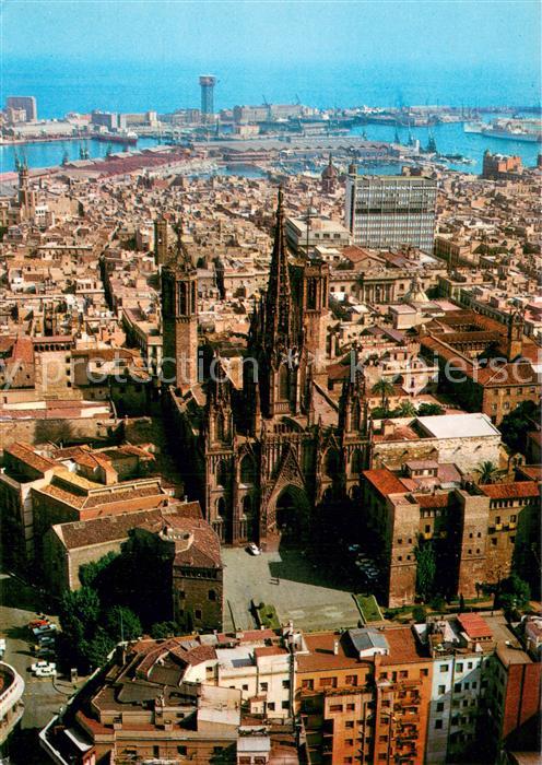 73772335 Barcelona Cataluna Fliegeraufnahme Kathedrale