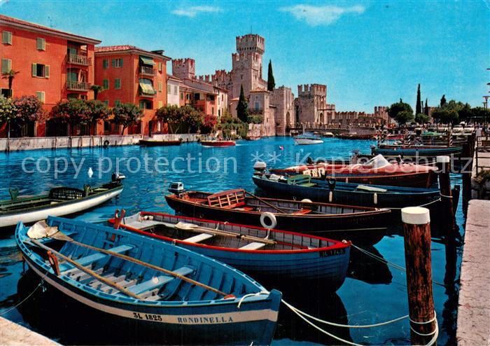 73773185 Sirmione Lago di Garda Hafen u. Schloss Scaligero