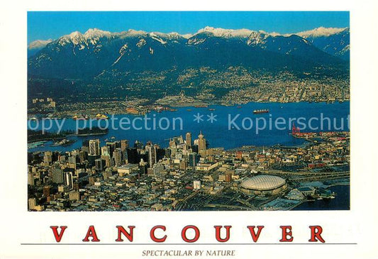 73773707 Vancouver BC Canada Aerial view Downtown core BC Place Stadium - In