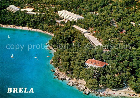 73773724 Brela Croatia Fliegeraufnahme Kuestenansicht