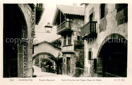 73772428 Barcelona Cataluna Pueblo Espanol Calle Principe de Viana Casa de Maya