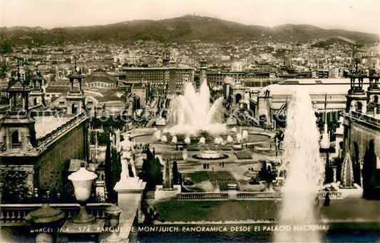 73772433 Barcelona Cataluna Parque de Montjuich panoramica desde el Palacio Naci