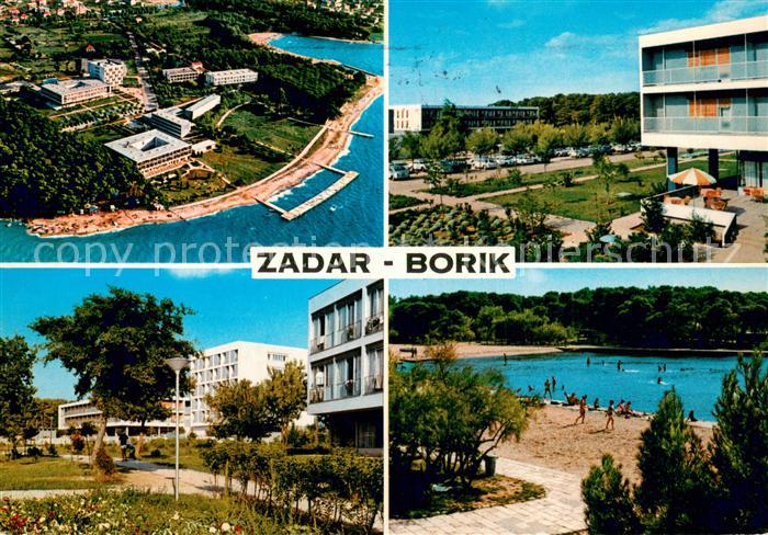 73773834 Zadar Zadra Zara Borik Fliegeraufnahme Schwimmbad