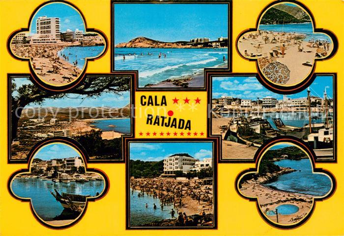 73774532 Cala Ratjada Mallorca Strand Hotels Hafen Fischerboote Panorama