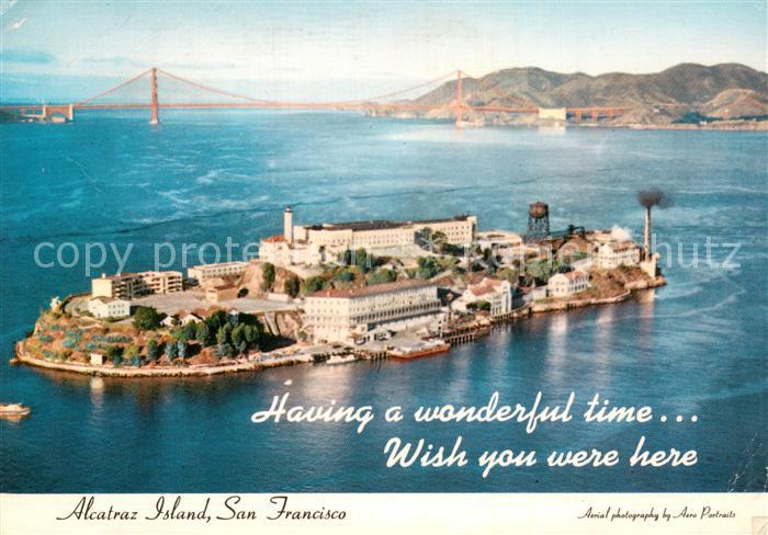 73775150 Alcatraz San Francisco aerial photograph Golden Gate Bridge