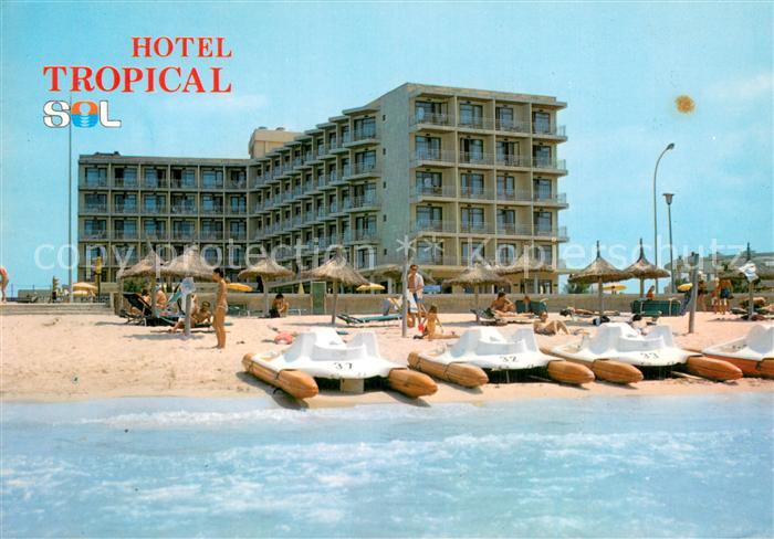 73775228 Playa de Palma Mallorca Hotel Tropical Aussenansicht m. Strandpartie