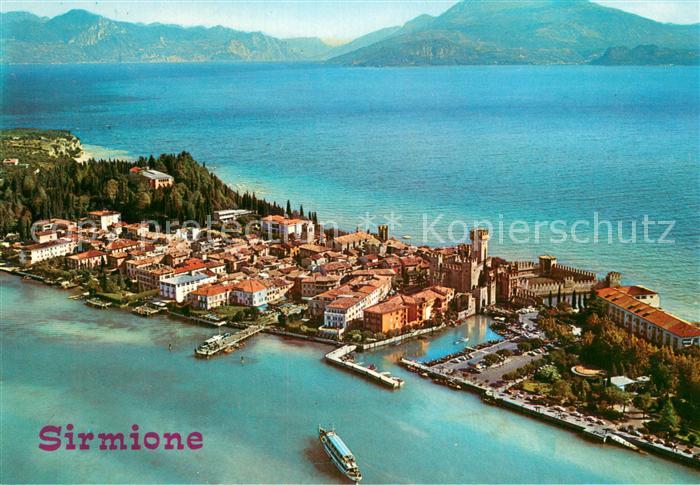 73776584 Sirmione Lago di Garda Fliegeraufnahme Panorama-Halbinsel