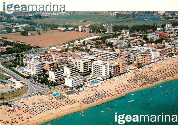 73776962 Igea Marina Bellaria Rimini IT Fliegeraufnahme Strand-Panorama