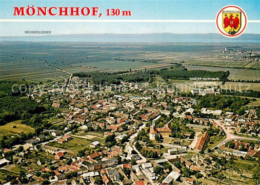 73776965 Moenchhof Burgenland Fliegeraufnahme Panorama m. Neusiedlersee u. Kurha