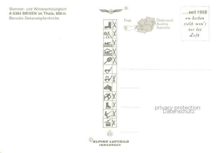 73776966 Brixen Thale Fliegeraufnahme Gesamtansicht m. Barocker Dekanatspfarrkir