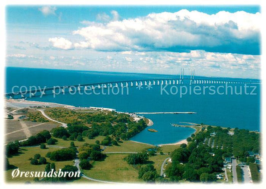 73782497 Oresundsbron DK Fliegeraufnahme Bruecke 7845m. land