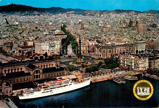 73776838 Barcelona Cataluna La Ciudad desde el transbordador del Puerto