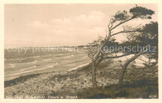 73777482 Stolpmuende Ustka Ostseebad Pommern Duenen und Strand