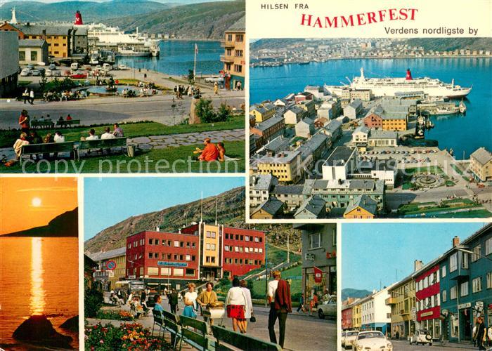 73779245 Hammerfest Teilansichten Fliegeraufnahme