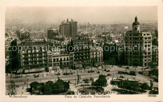 73780995 Barcelona Cataluna Plaza de Cataluna Panoramica