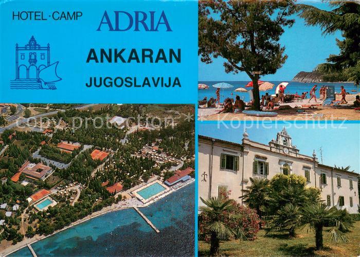 73783316 Ankaran Ancarano Slovenia Hotel Camp Fliegeraufnahme Strand