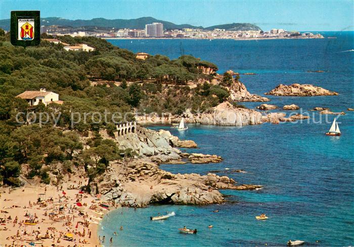 73784112 Playa de Aro Cataluna ES Calle del Pí al fondo Palamós vista aérea