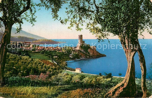 73784551 Malcesine Lago di Garda Gesamtansicht m. Burg