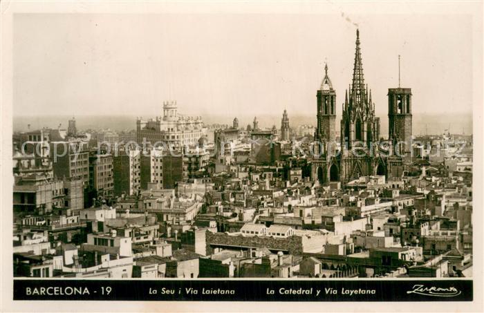 73785153 Barcelona Cataluna La Catedral y Via Layetana