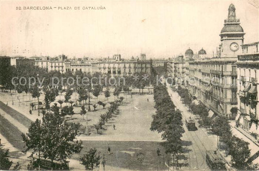 73785156 Barcelona Cataluna Plaza del Catalun m. Strassenbahn