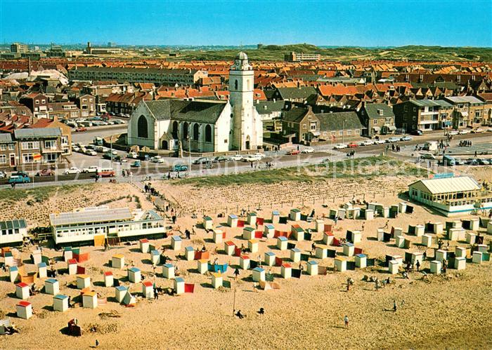 73786460 Katwijk aan Zee Gezicht op Oude of St Andreaskerk Fliegeraufnahme