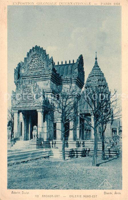 73888058 Exposition Coloniale Internationale Paris 1931 Blanche 112 Angkor-vat G