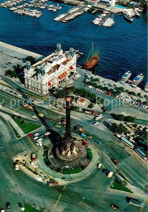 73788236 Barcelona Cataluna Monumento a Colón vista aérea