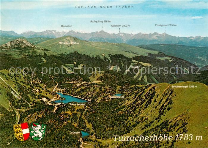 73789464 Turracherhoehe 1783m Kaernten Steiermark Fliegeraufnahme mit Schladming