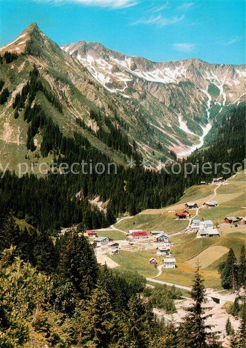 73789490 Baad-Mittelberg Kleinwalsertal AT Fliegeraufnahme mit Unspitze