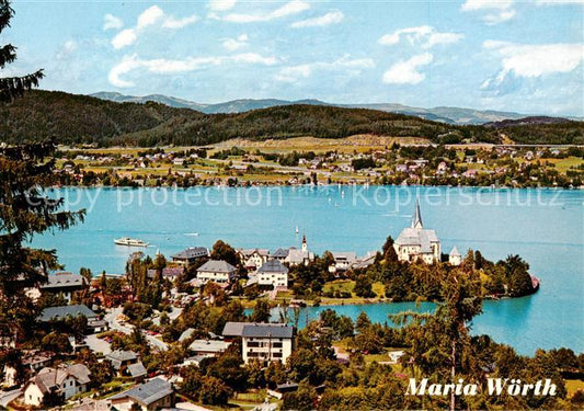 73789503 Maria Woerth Woerthersee Fliegeraufnahme