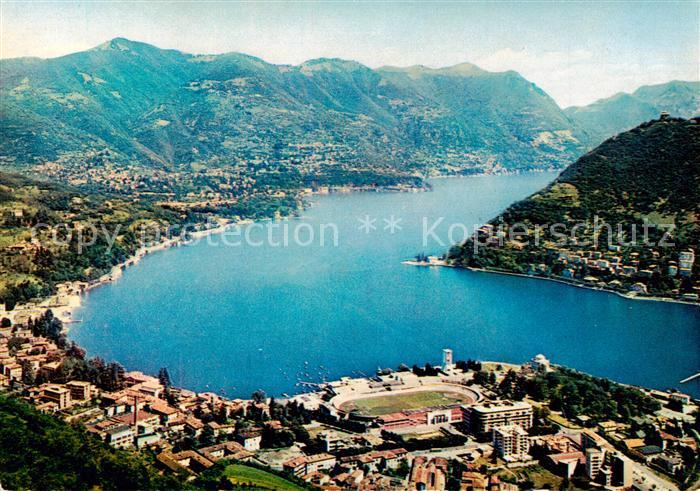 73792676 Como Lago di Como Panorama con lo Stadio Sinigaglia veduta aerea