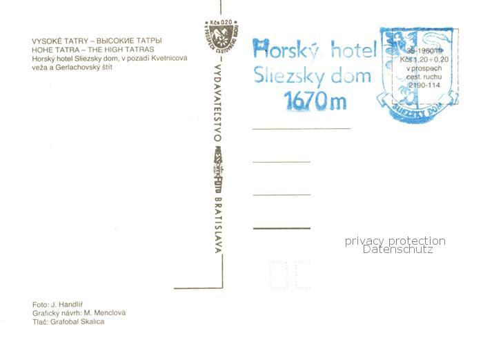 73793488 Hohe Tatra Horsky Hotel Sliezsky Dom Berghotel