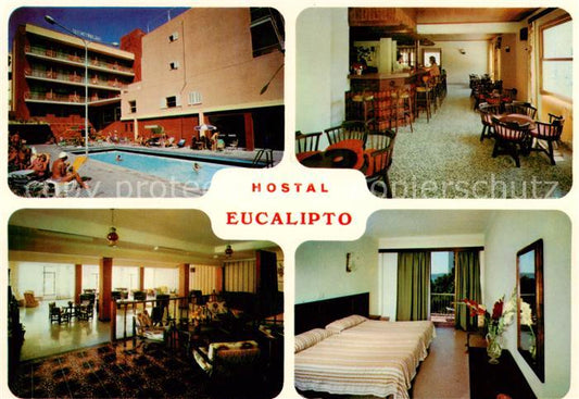 73796210 Paguera Mallorca Islas Baleares ES Hostal Eucalipto Pool Bar Speisesaal