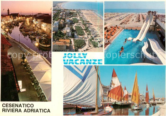 73796531 Cesenatico IT Jolly Vacanze Fliegeraufnahme Details Yachthafen