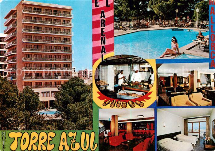 73796684 El Arenal Mallorca ES Hotel Torre Azul Pool Kueche Gastraum Zimmer