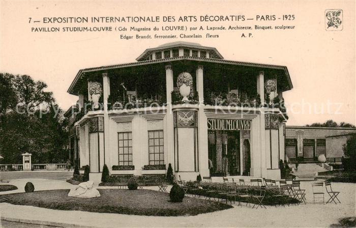 73886199 Exposition Arts Decoratifs Paris 1925 Pavillon Studium Louvre