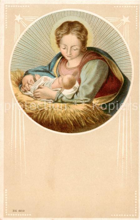 73892407 Krippe Weihnachtskrippe Crib Copier Jesus Litho