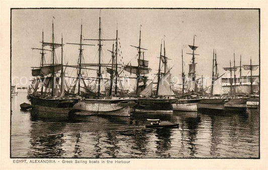 73893761 Alexandria  Alexandrie Aegypten Schiffe Litho