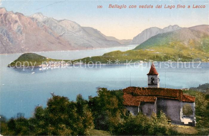 73802319 Bellagio Lago di Como IT con veduta del Lago fino a Lecco