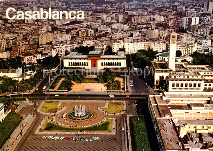 73805048 Casablanca Vue aerienne Place des Nations Unies