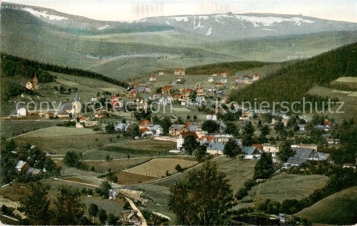 73805491 Krummhuebel Karpacz Riesengebirge PL Panorama mit Hochgebirge