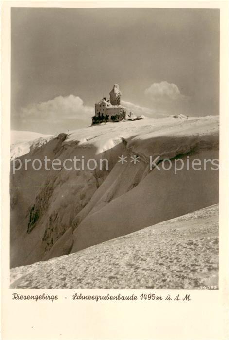 73805666 Schneegrubenbaude Riesengebirge PL Bergbaude im Winter