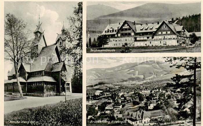 73805878 Brueckenberg Krummhuebel Riesengebirge PL Kirche Wang Teichmannbaude