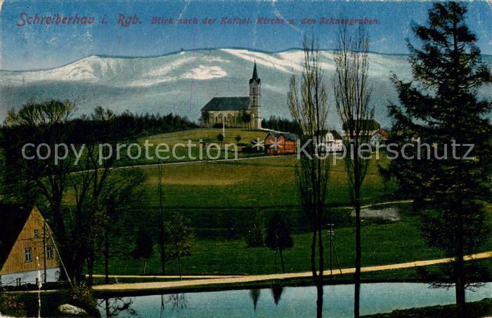 73805914 Schreiberhau Szklarska Poreba Riesengebirge PL Blick nach katholischen