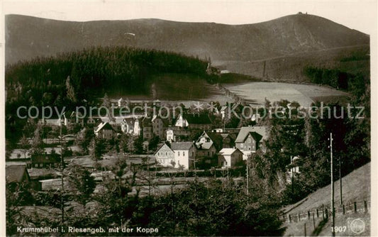 73806004 Krummhuebel Karpacz Riesengebirge PL Panorama Blick nach der Schneekopp