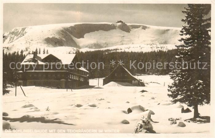 73806704 Krummhuebel Karpacz Riesengebirge PL Schlingelbaude mit den Teichraende