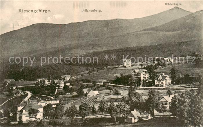 73806774 Brueckenberg Krummhuebel Riesengebirge PL Panorama mit der Schneekoppe